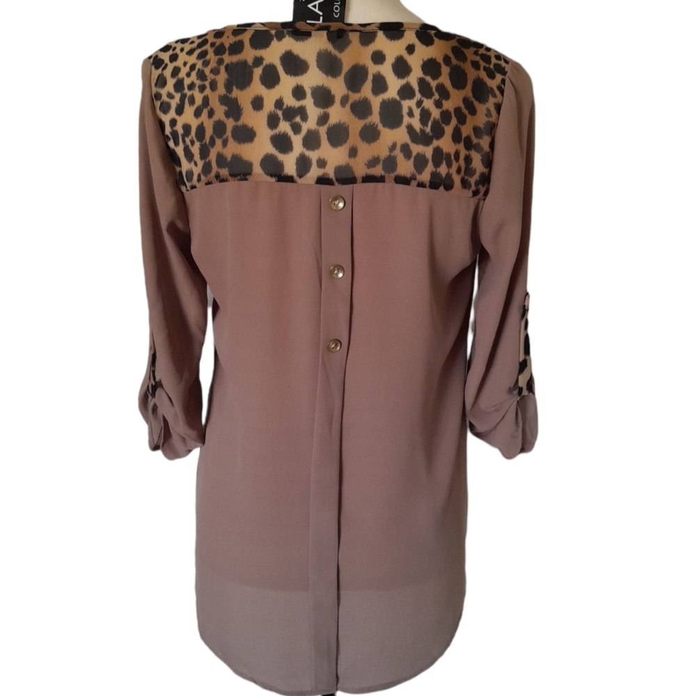 Brown Animal Print Top